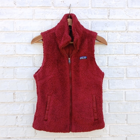 Patagonia Los Gatos Vest Deep Pile Red Burgundy - Picture 1 of 5